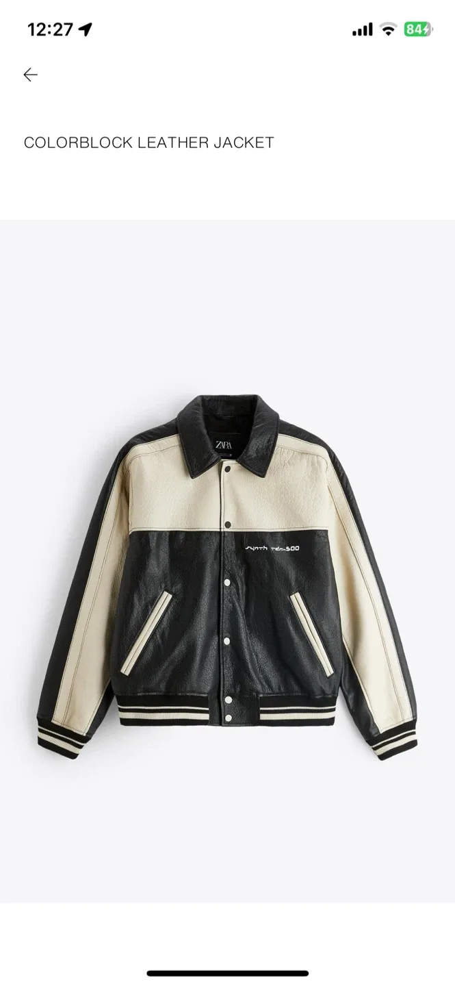 Zara Colorblock Leather Jacket