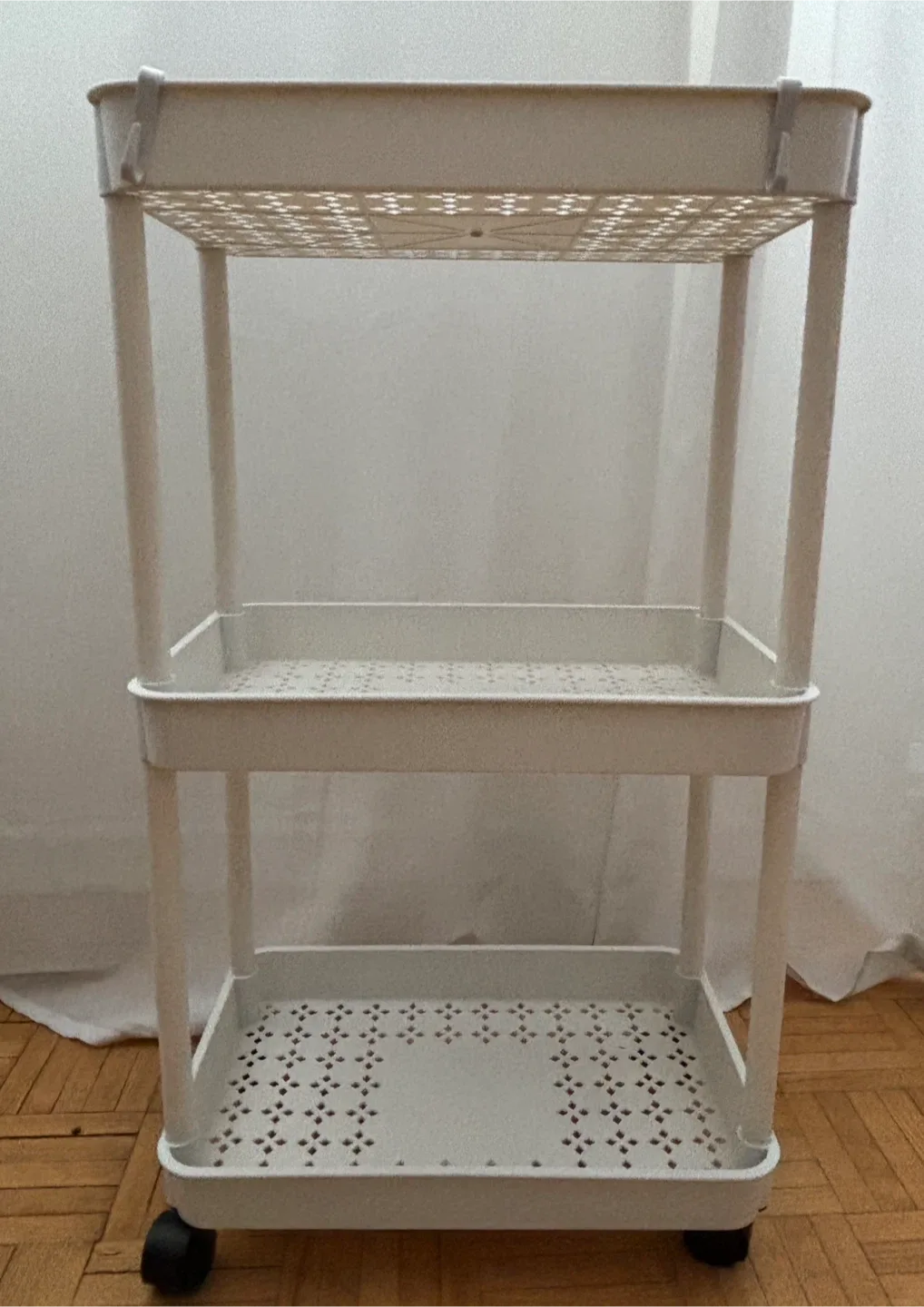 White Rolling Cart - 3 Tier