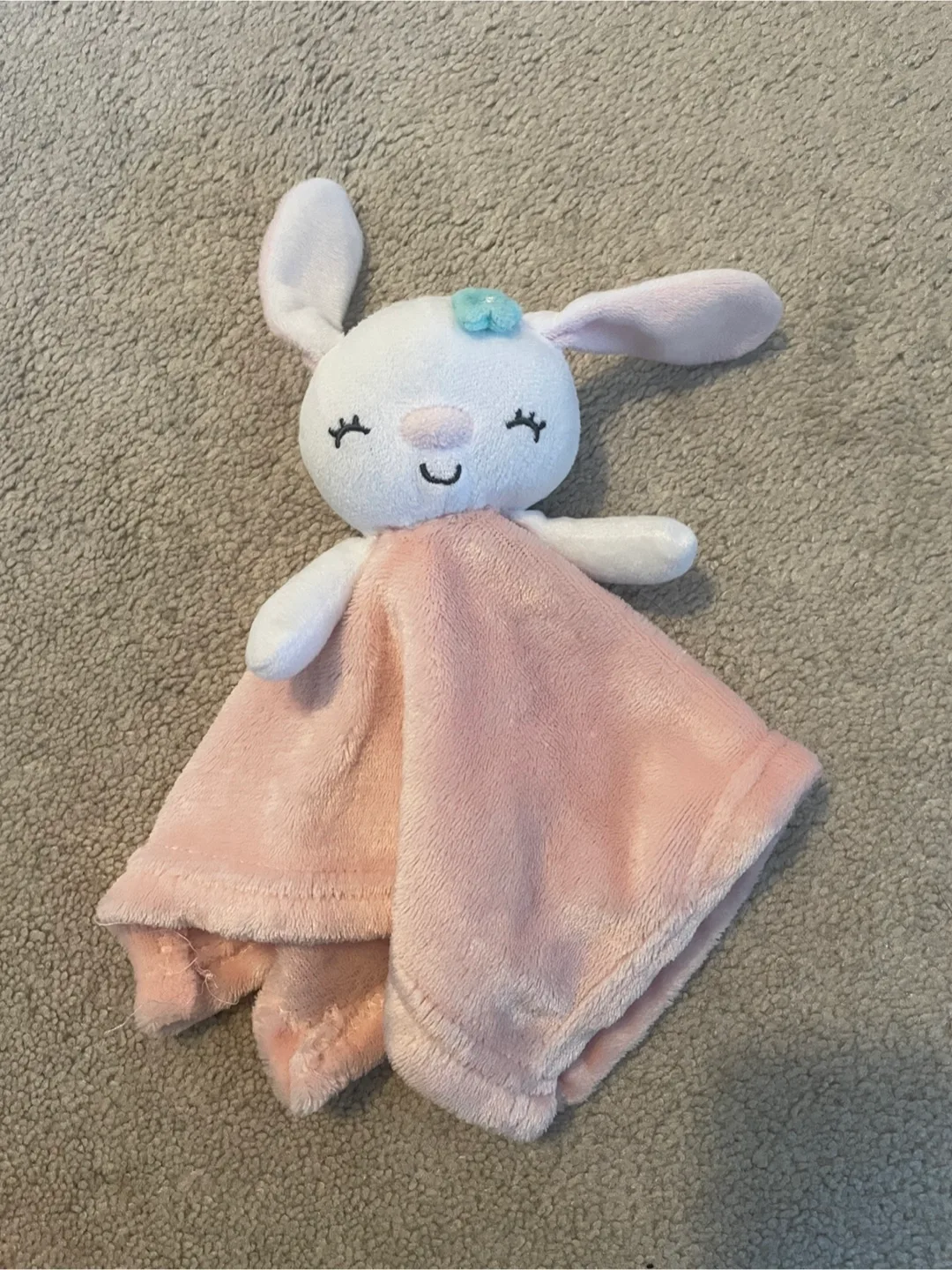 Baby's First Nemcor Pink Bunny Comforter