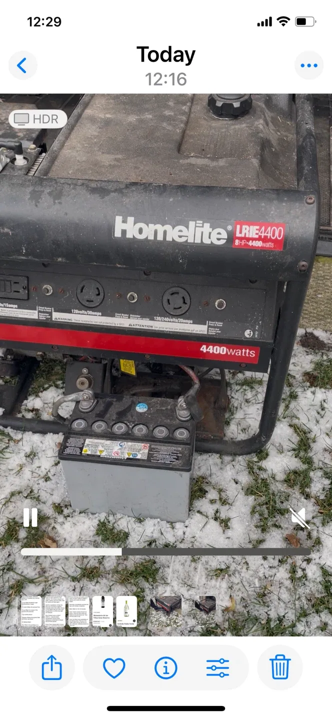 Homelite LRIE4400 Generator - 4400 Watts image indicator(2)