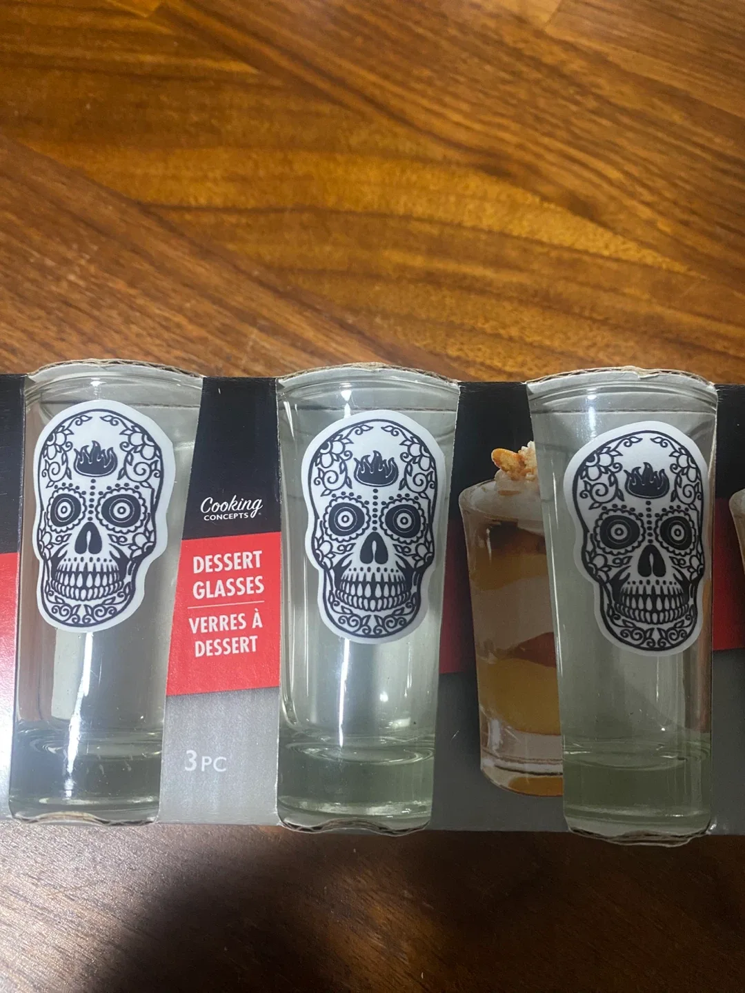 4 sets of 3 sugar skull shot glasses