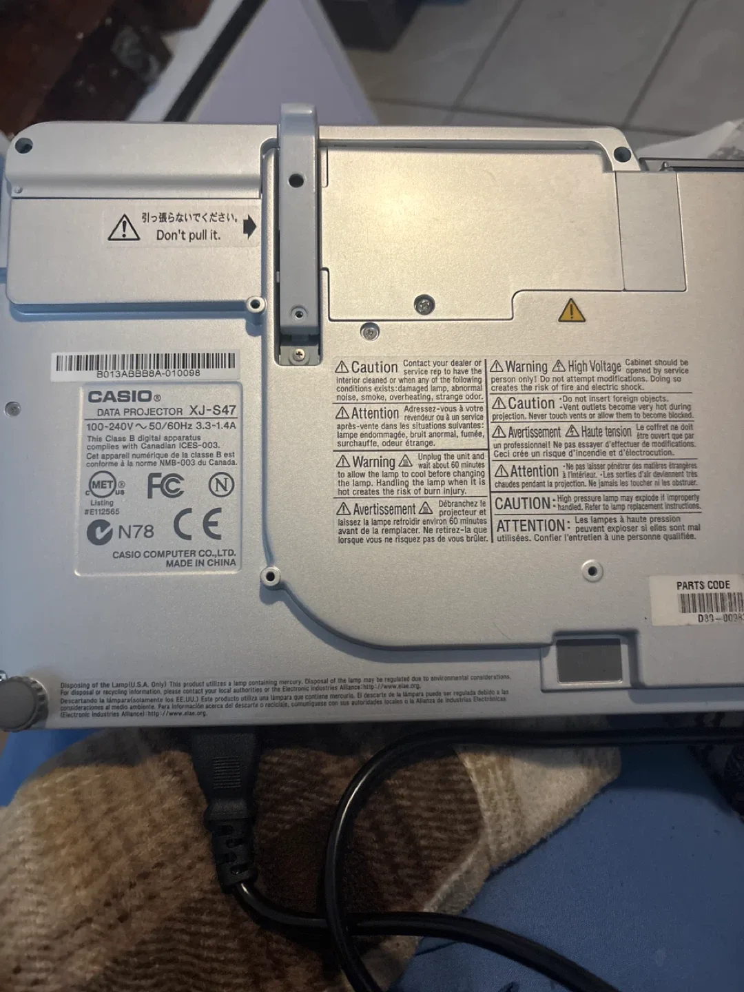 Casio Projector XJ-S47 image indicator(3)