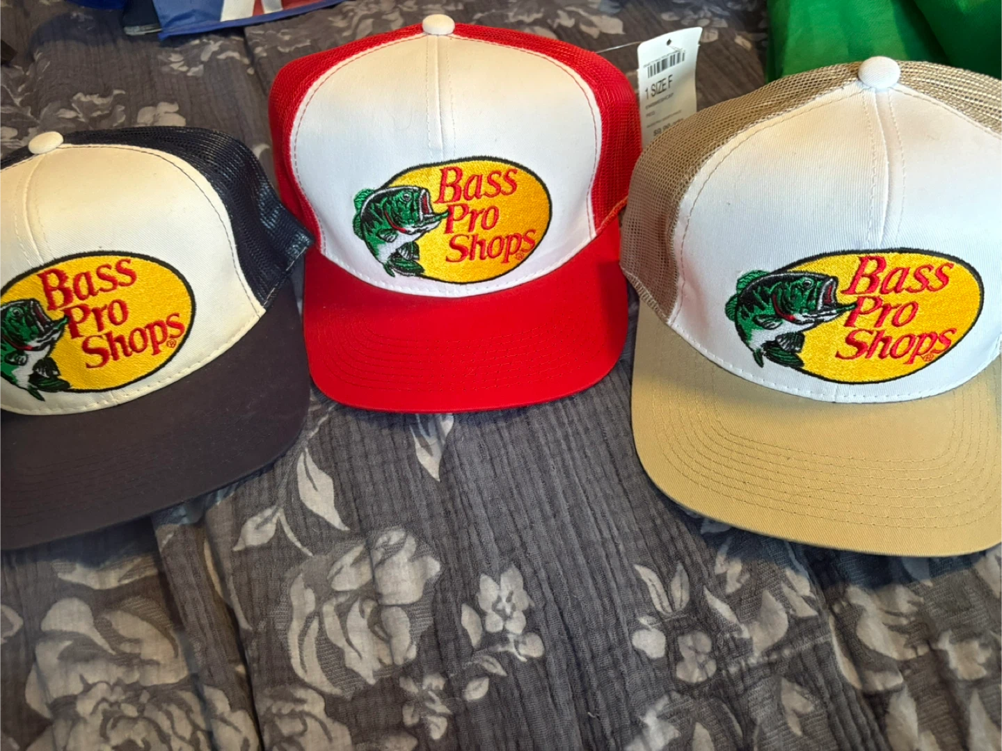 Bass Pro Shops Trucker Hats - Red, Brown, Tan