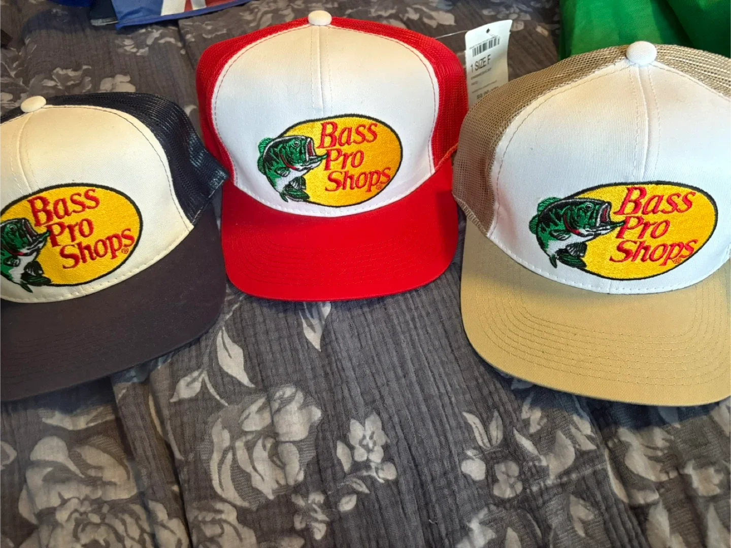 Bass Pro Shops Trucker Hats - Red, Brown, Tan