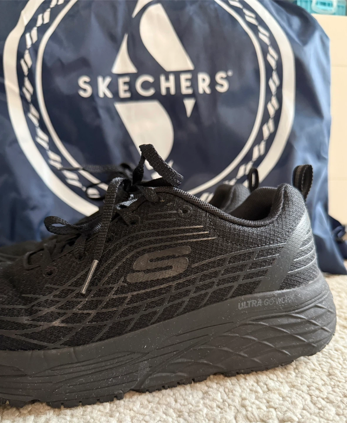 Skechers Ultra Go Work Shoes - Size 7.5W, Black - photo 3
