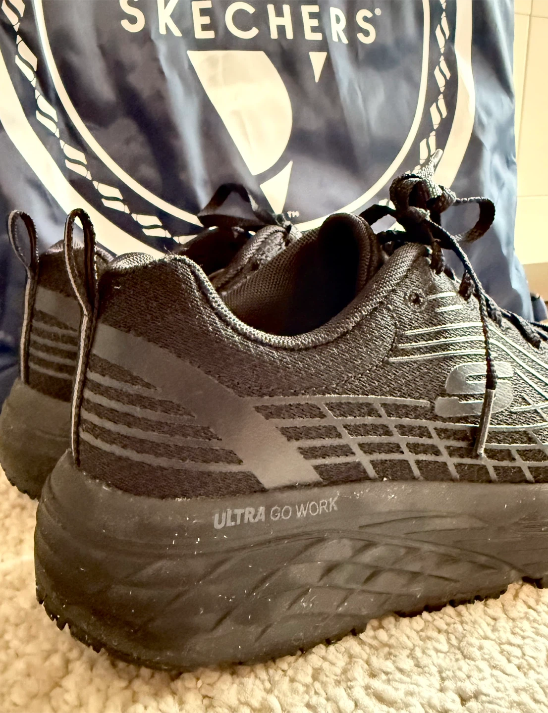 Skechers Ultra Go Work Shoes - Size 7.5W, Black - photo 2
