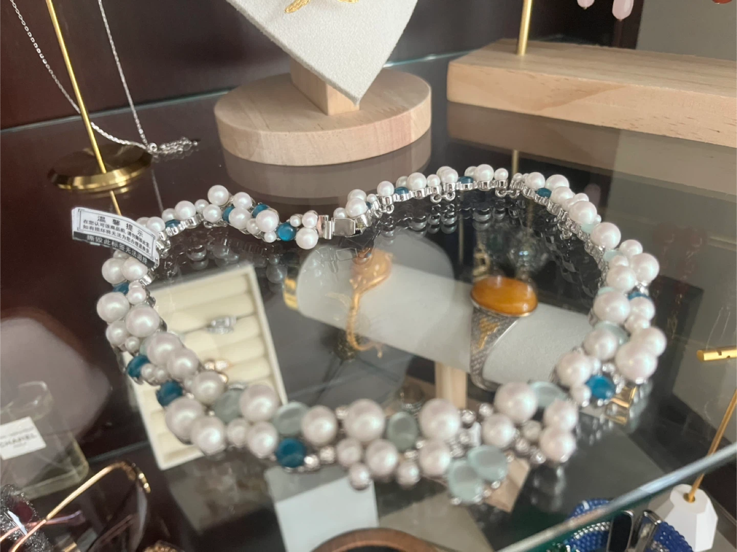 Pearl and Gemstone Necklace - photo 5