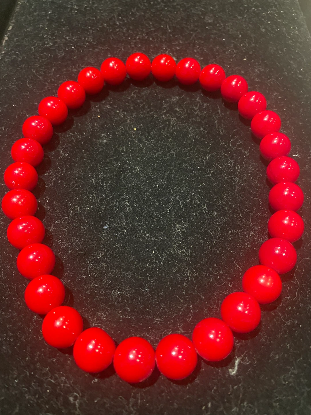 Red Beaded Necklace Set