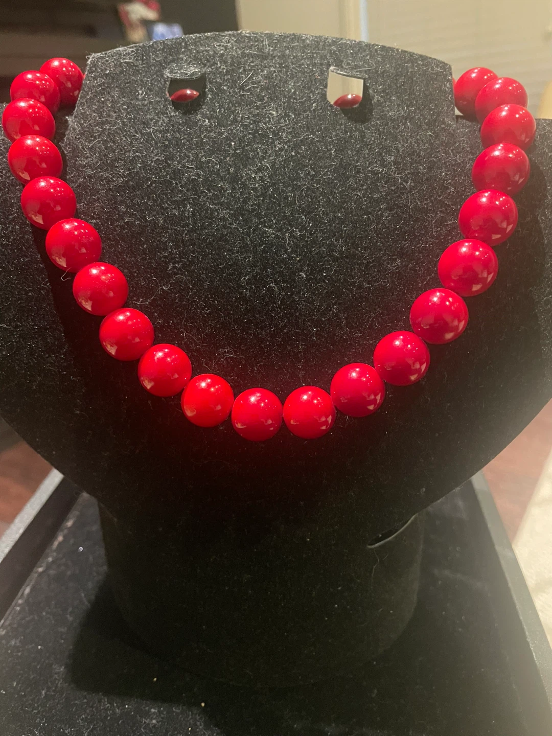 Red Beaded Necklace Set - photo 2
