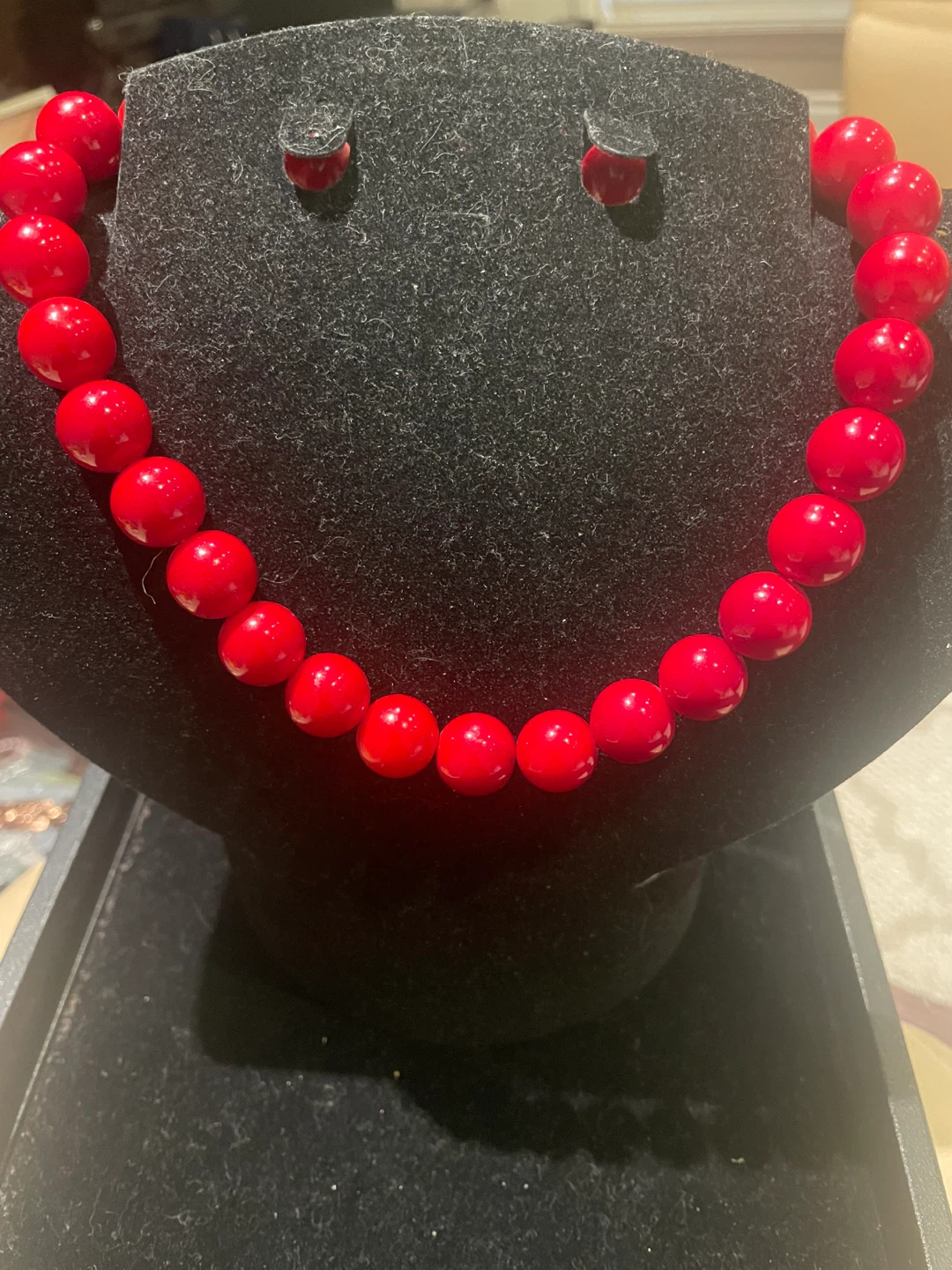 Red Beaded Necklace Set - photo 3