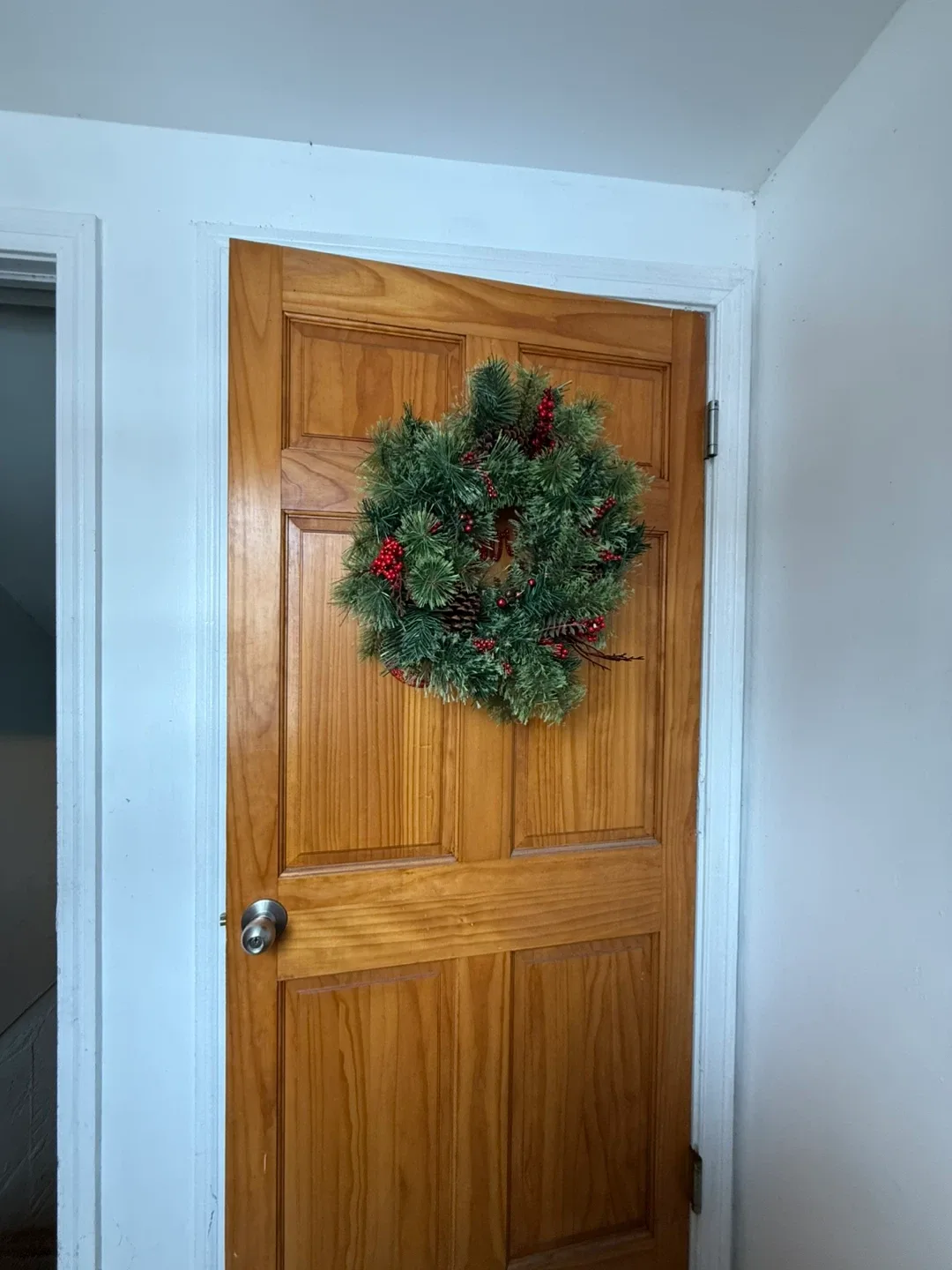 4 Christmas Wreath with Pine Cones & Red Berries