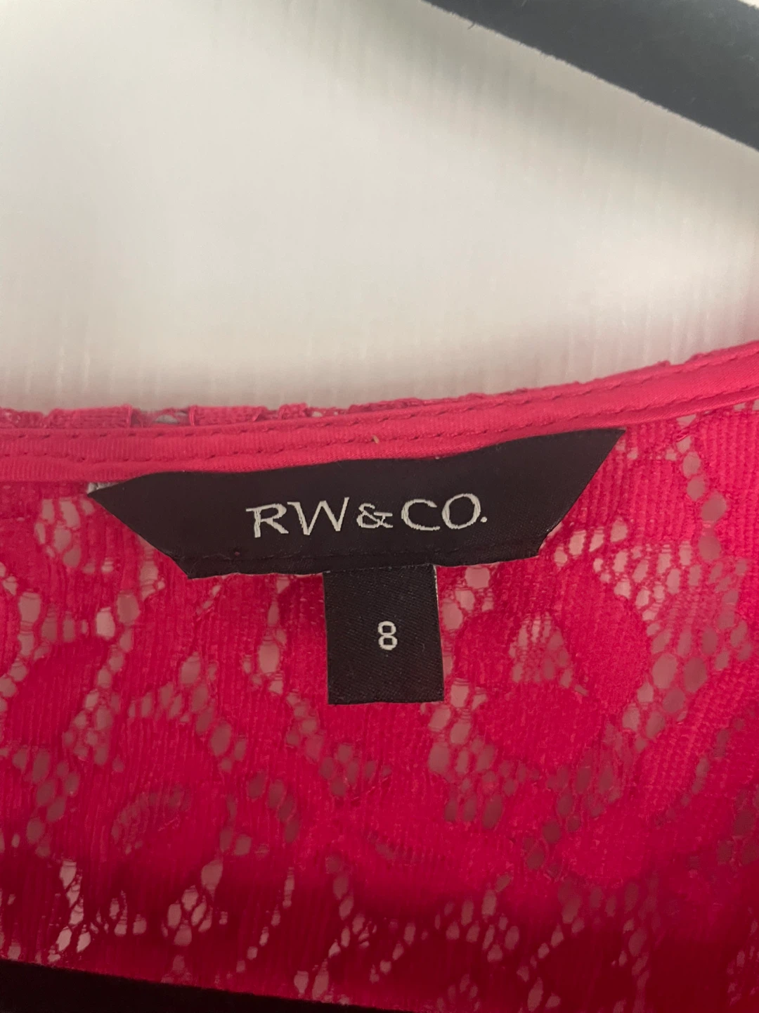 RW&CO. Pink Lace Dress - Size 8 - photo 4