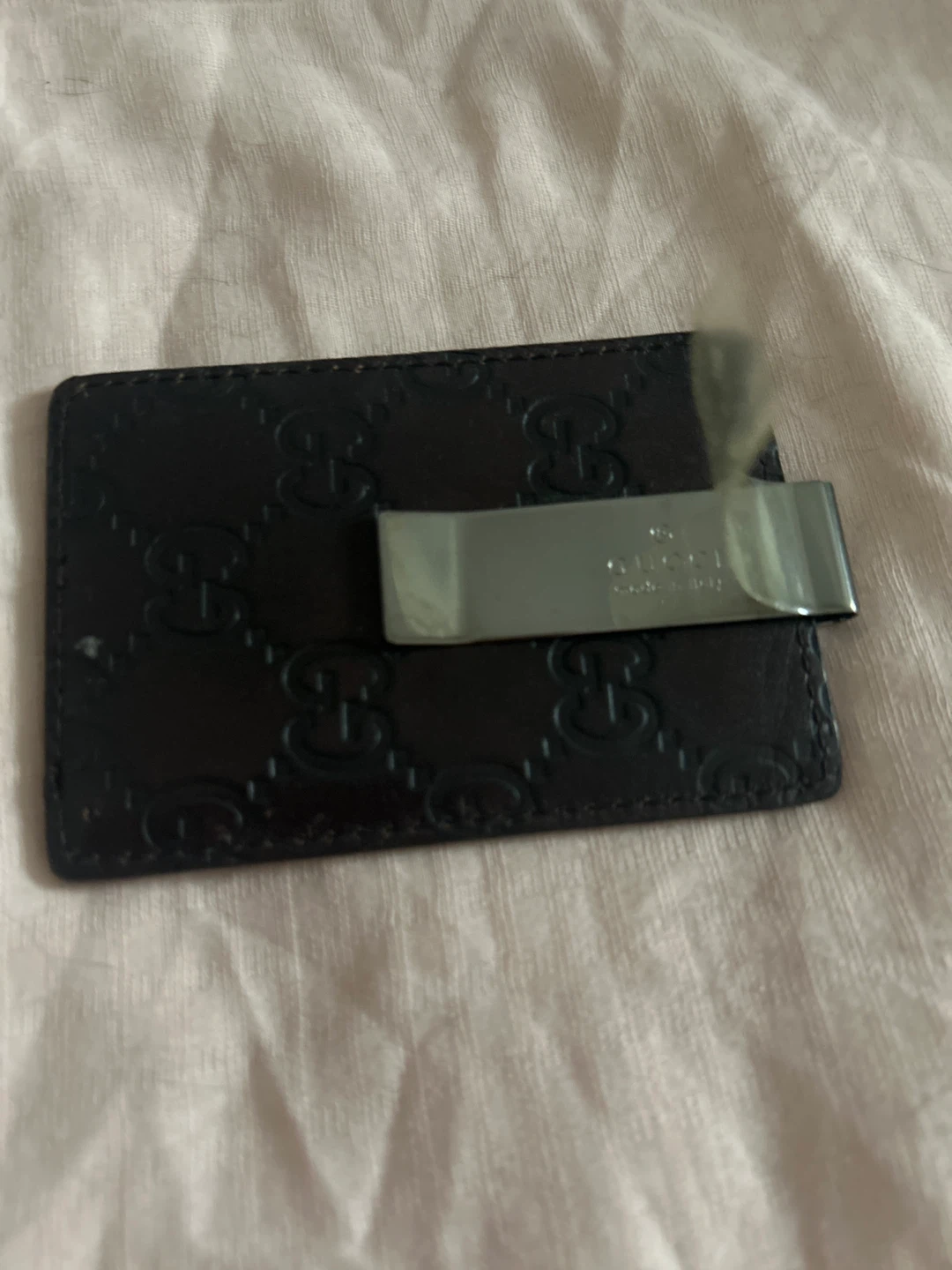 Gucci Leather Card Holder with Money Clip - photo 2
