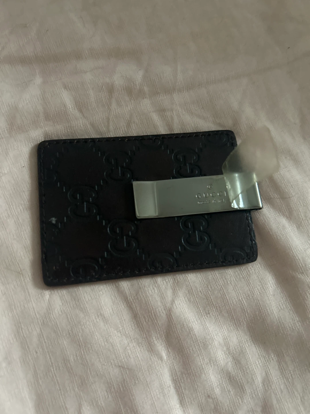 Gucci Leather Card Holder with Money Clip