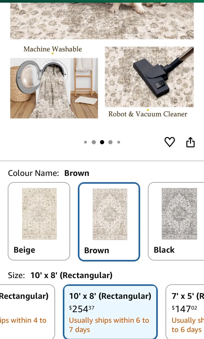 8x10 machine washable area rug #cleanout image indicator(9)