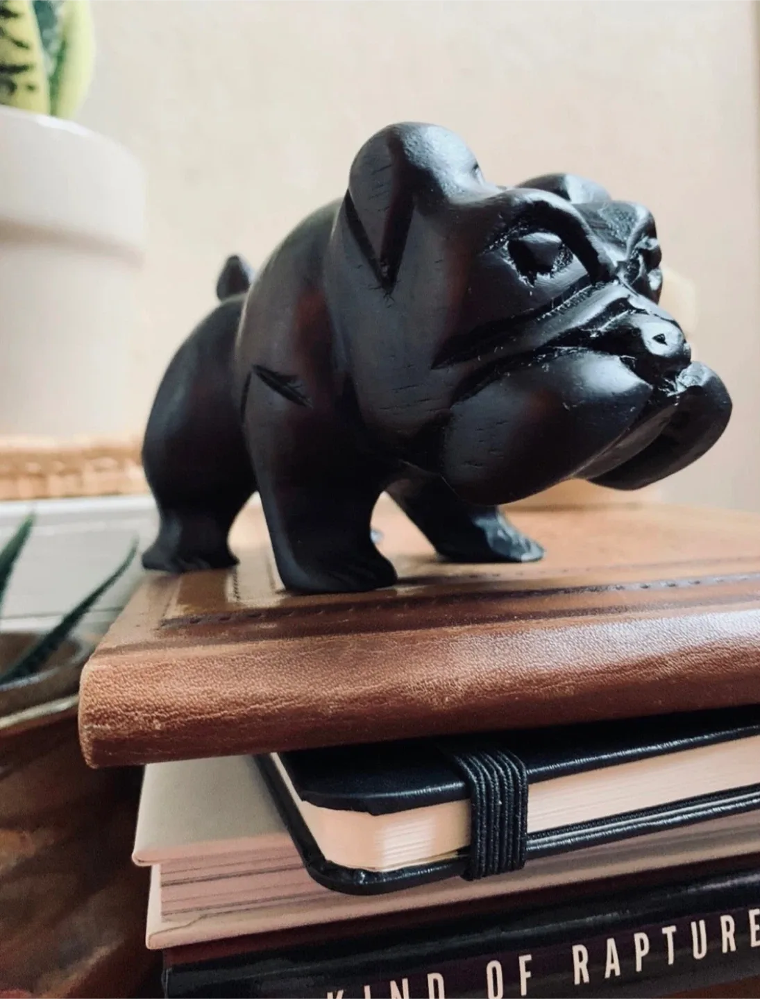 #🎁Idea•Vintage Wooden Bulldog Figurine image indicator(2)