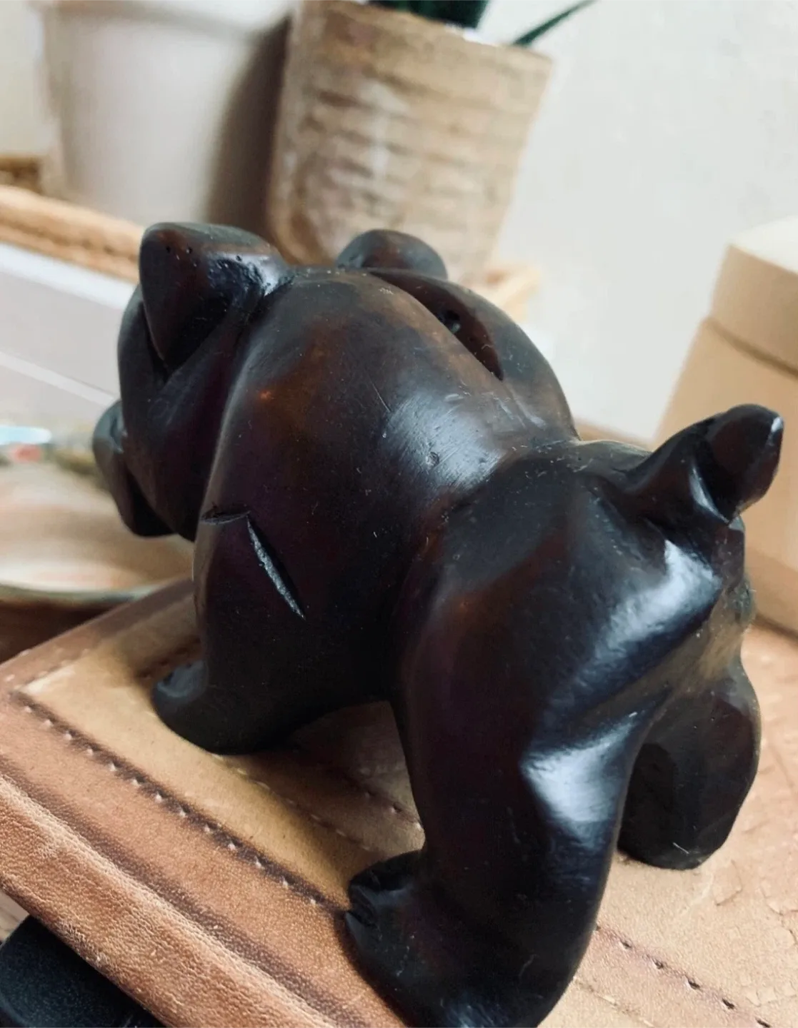 #🎁Idea•Vintage Wooden Bulldog Figurine image indicator(5)