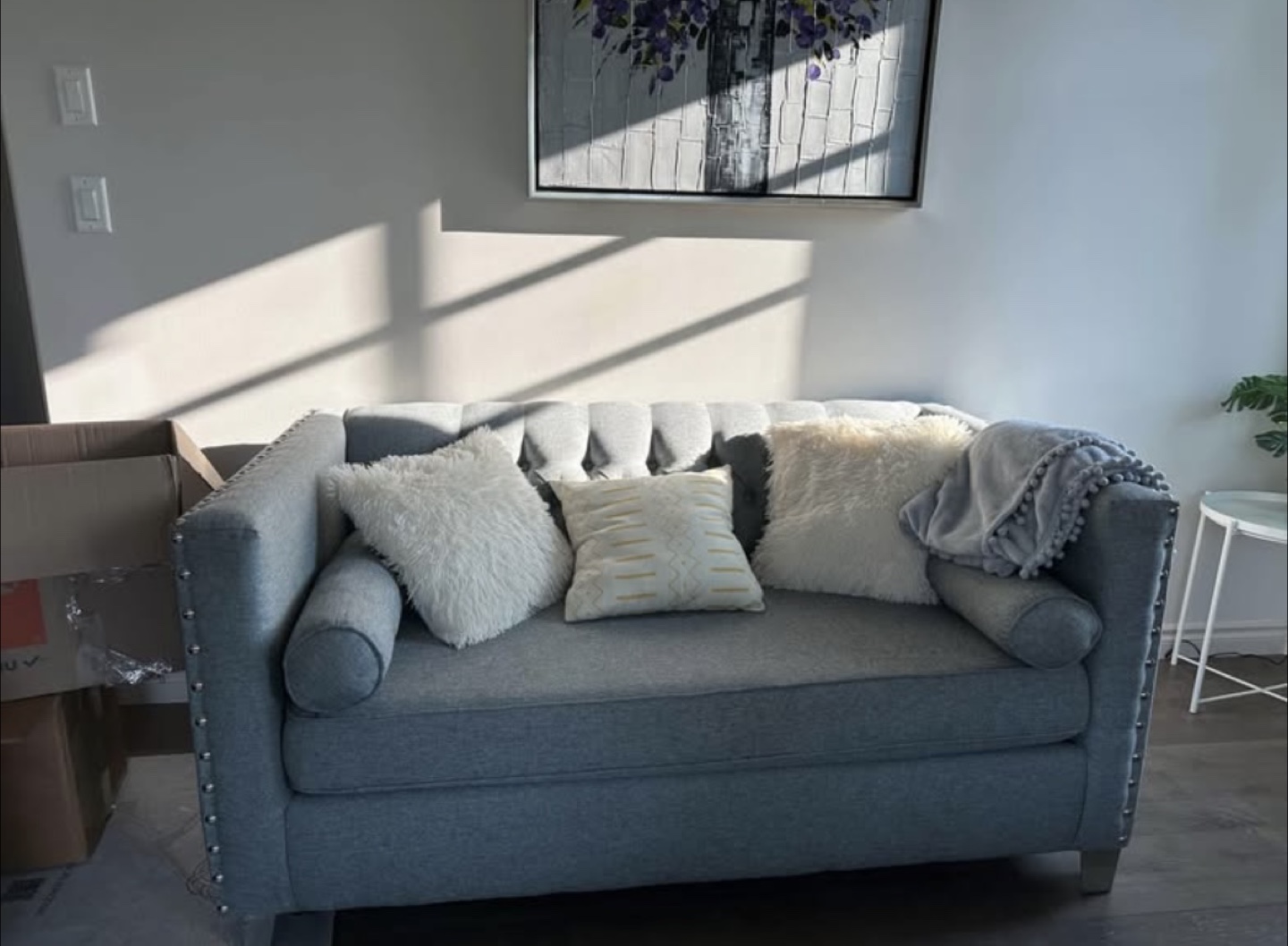 Grey living set (Loveseat + Sofa) - photo 2