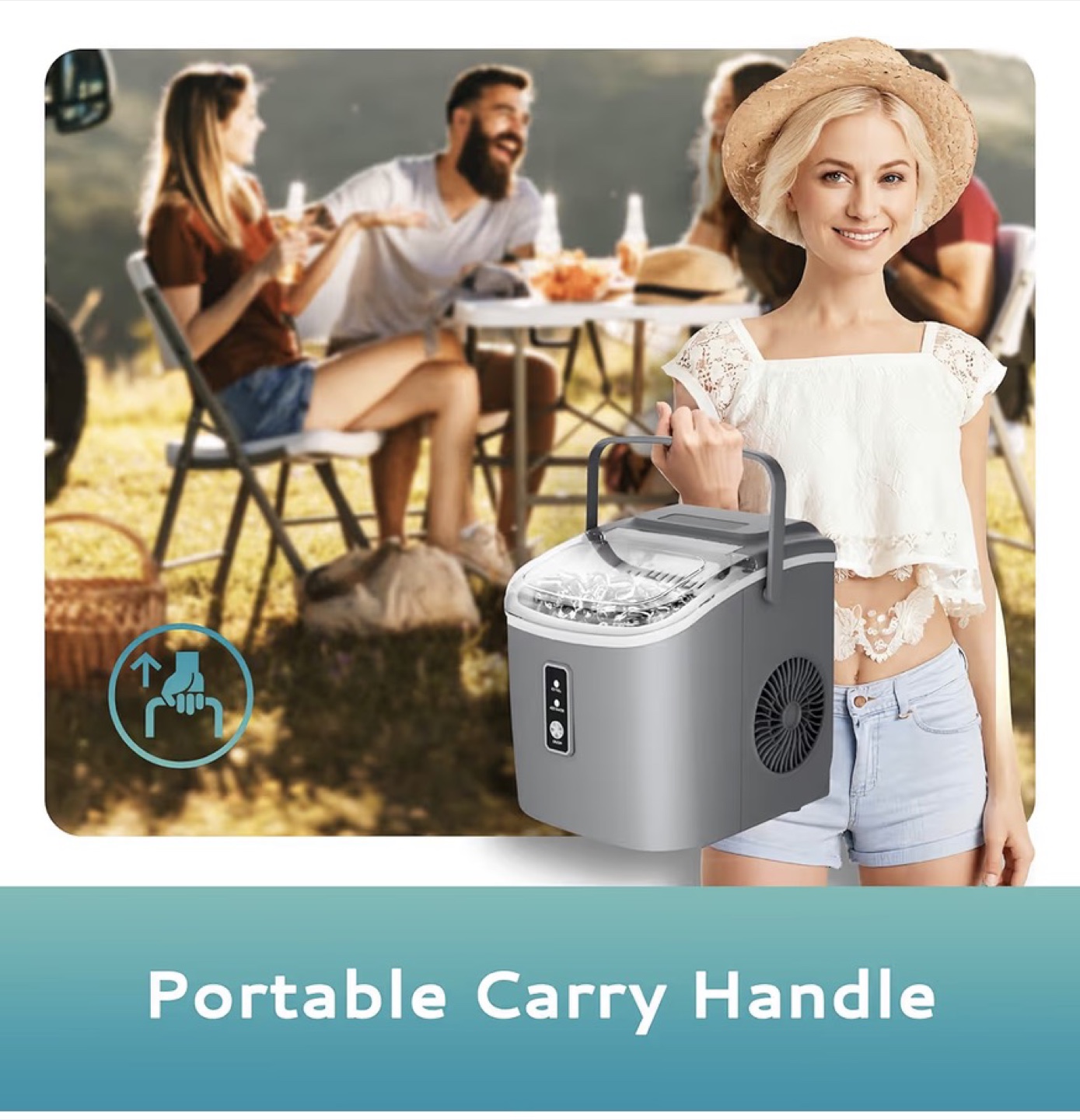 Countertop Ice Maker - 9 Bullet Ice Ready in 6 Mins - photo 5