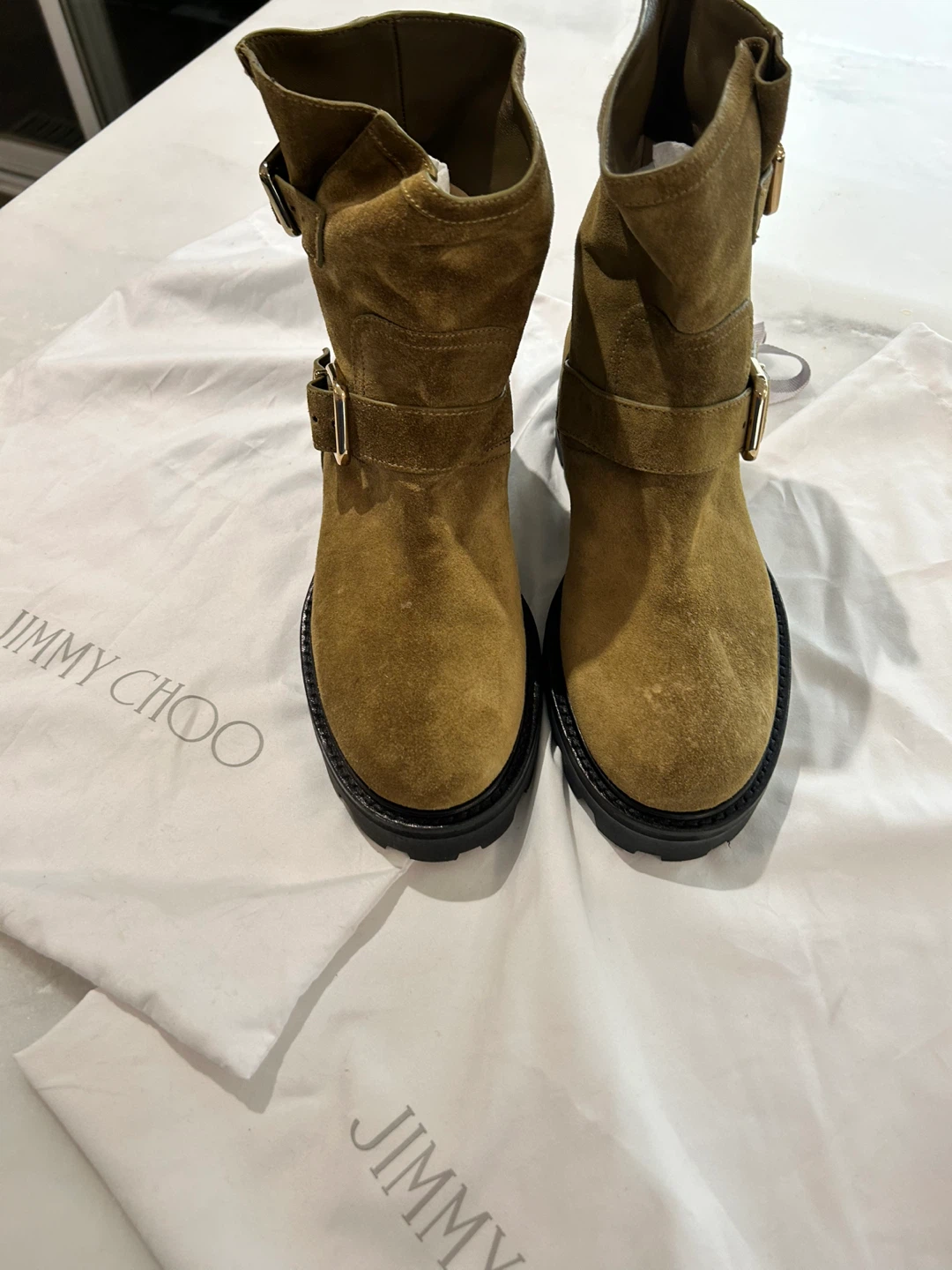 Jimmy Choo Suede Biker Boots - photo 3