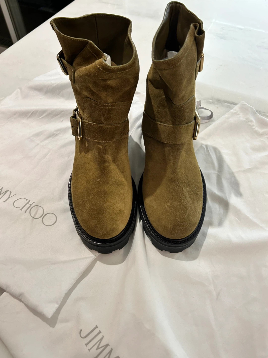 Jimmy Choo Suede Biker Boots - photo 4