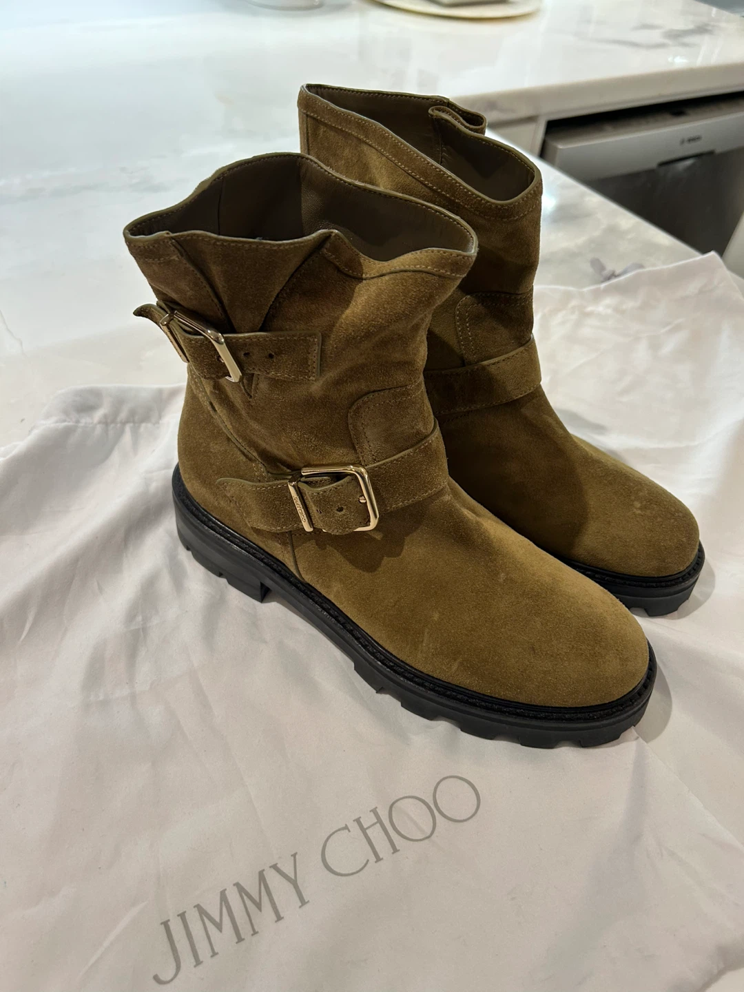 Jimmy Choo Suede Biker Boots - photo 2
