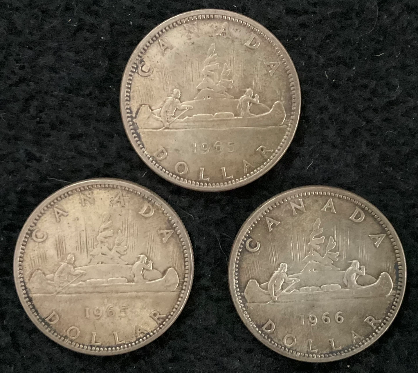 Canadian Silver Dollars - 1965 & 1966 - photo 2
