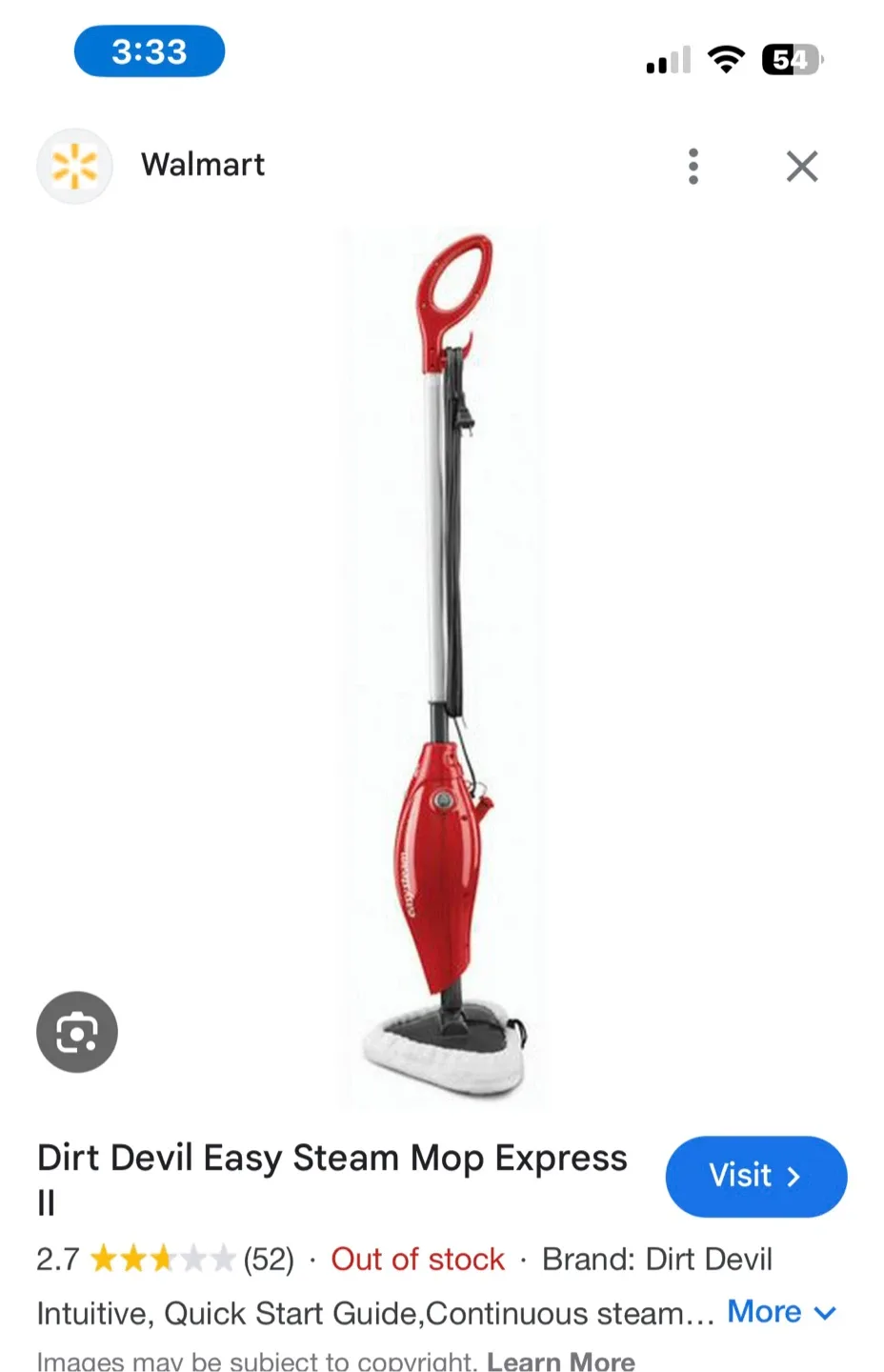 #CLEANOUTDirt Devil Easy Steam Mop Express II
