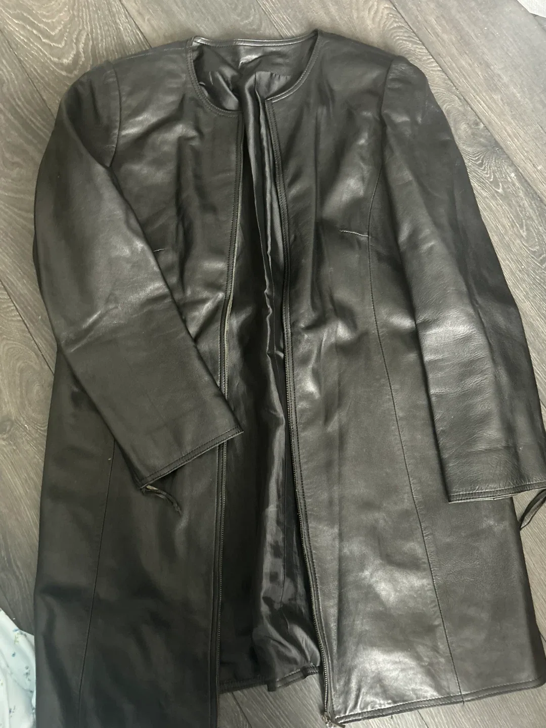 Black Leather Coat