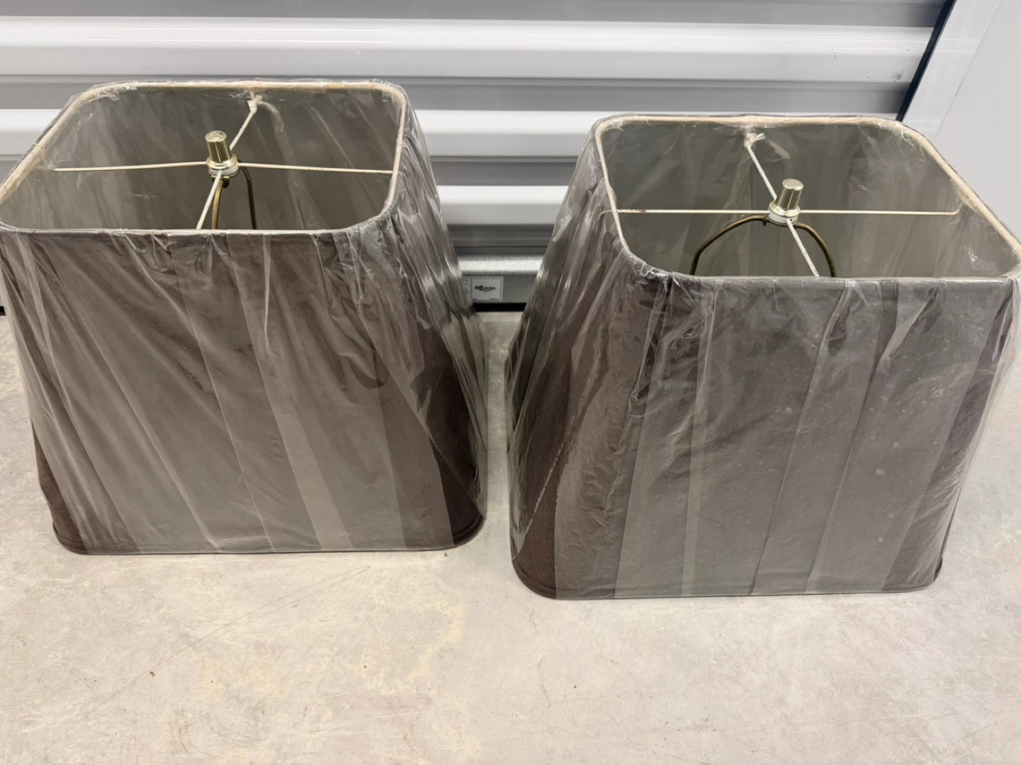Brown Square Lamp Shades - Set of 2