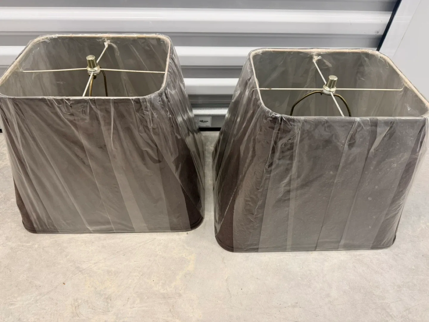 Brown Square Lamp Shades - Set of 2