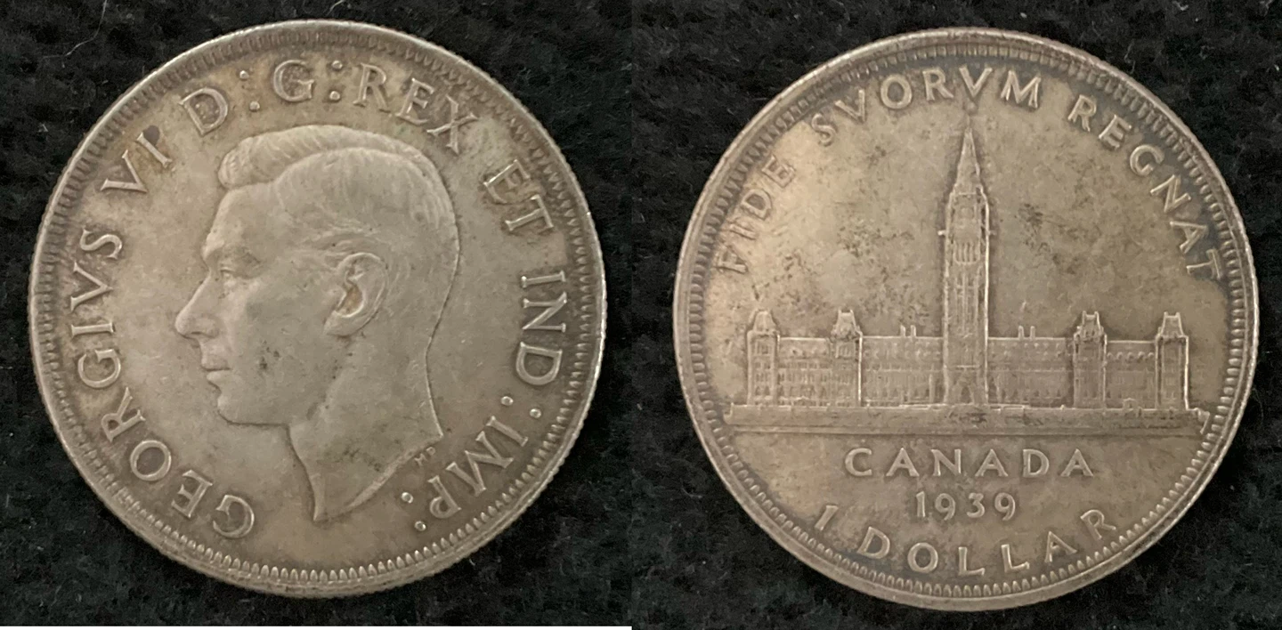 1939 Canadian Silver Dollar