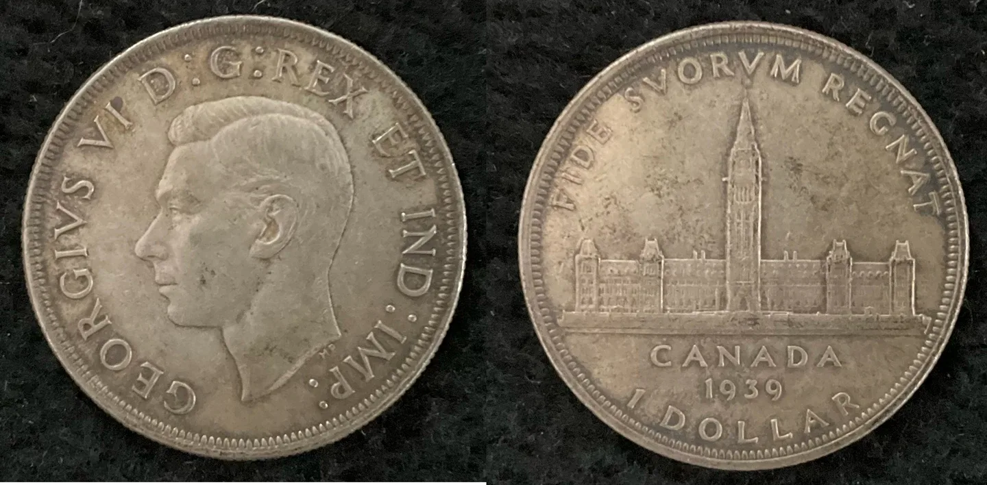 1939 Canadian Silver Dollar