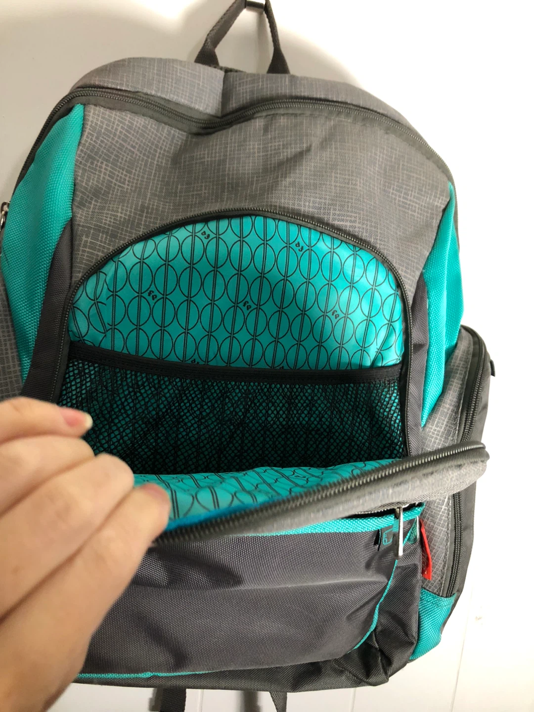 Baby Backpack. Teal and Grey. - photo 2