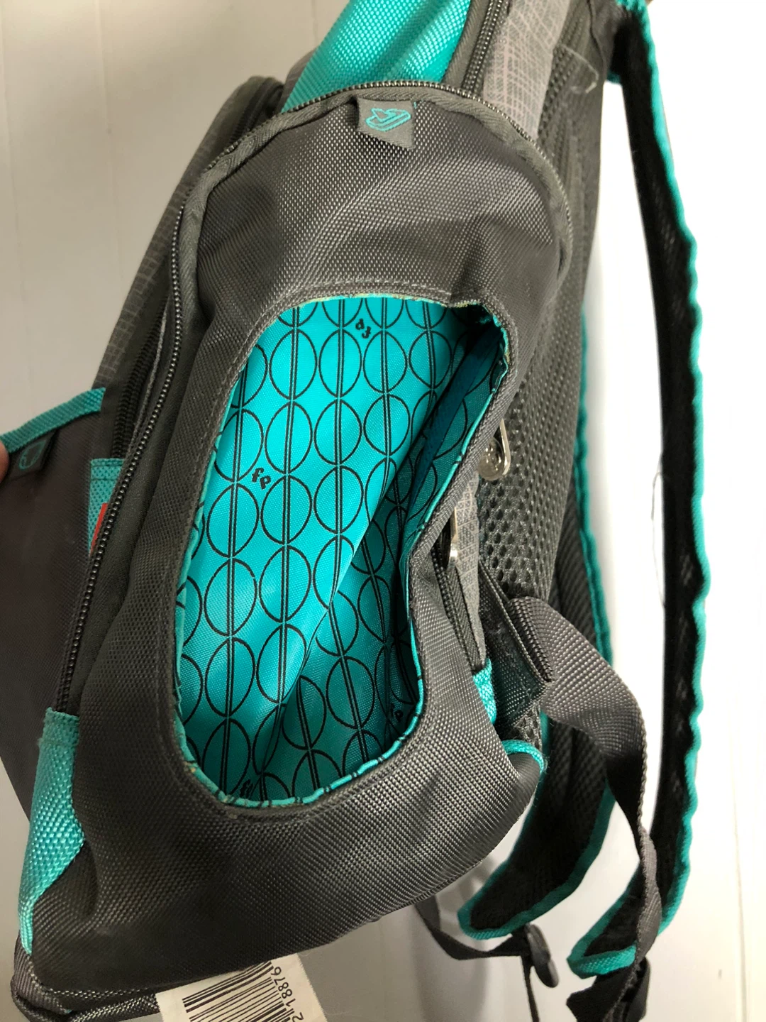 Baby Backpack. Teal and Grey. - photo 4