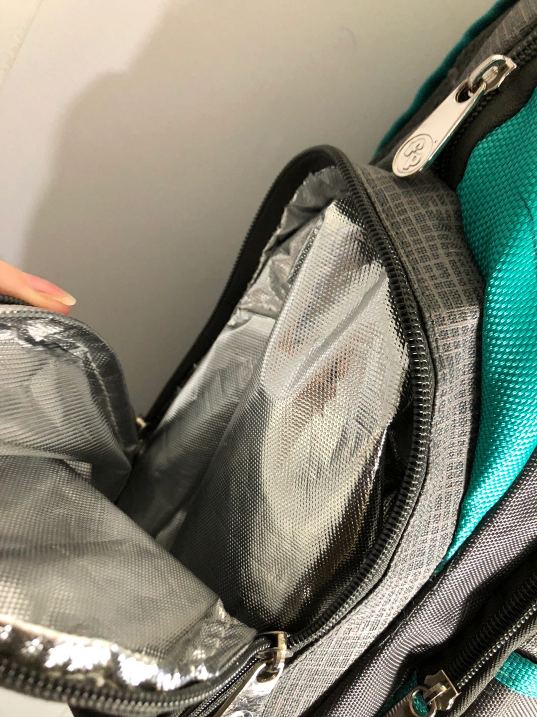 Baby Backpack. Teal and Grey. - photo 3