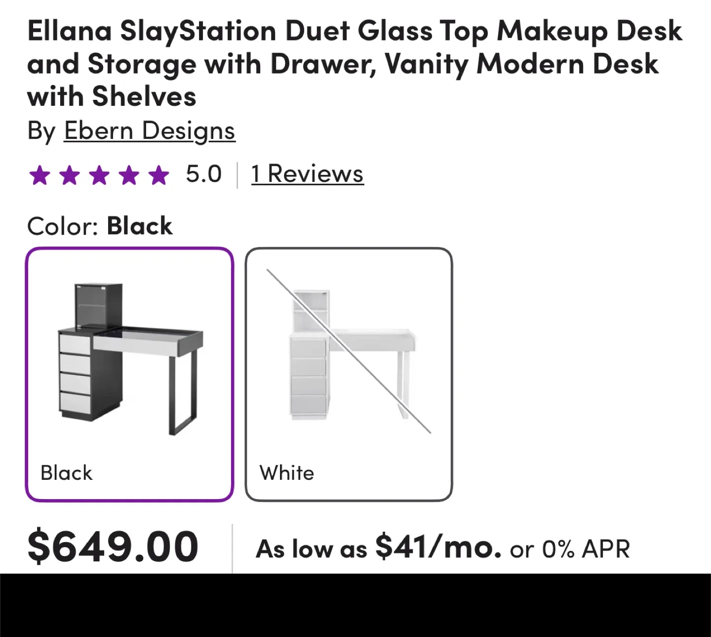 3 items Vanity Makeup Table + LED Mirror + display cabinet image indicator(10)