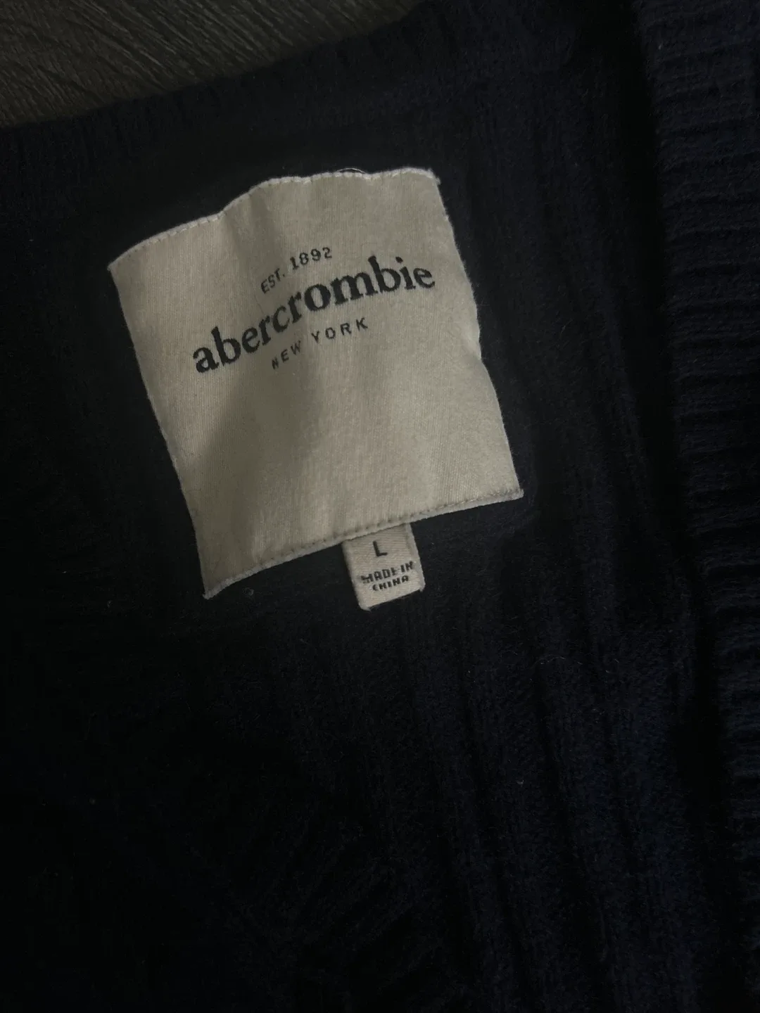 Abercrombie & Fitch Navy Cardigan - Size L image indicator(2)