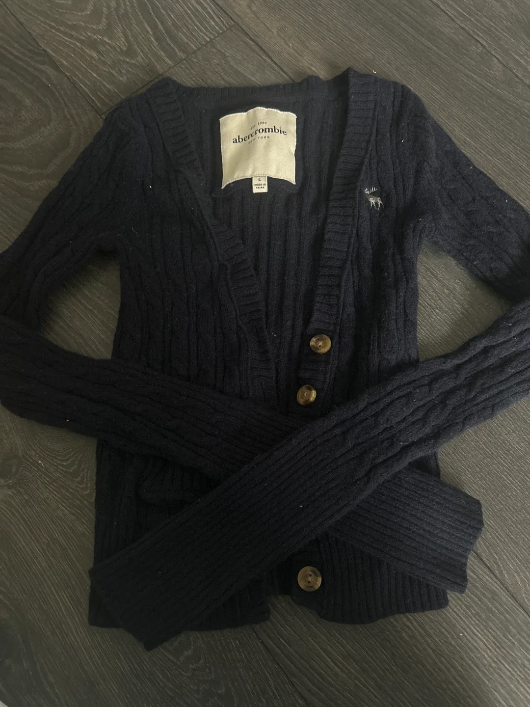 Abercrombie & Fitch Navy Cardigan - Size L