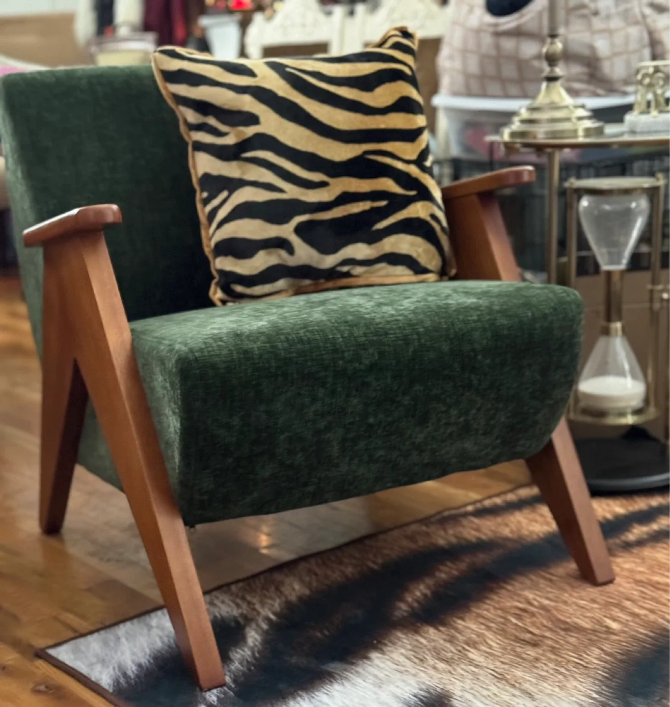 Green Accent Chair Armchair #Cleanout