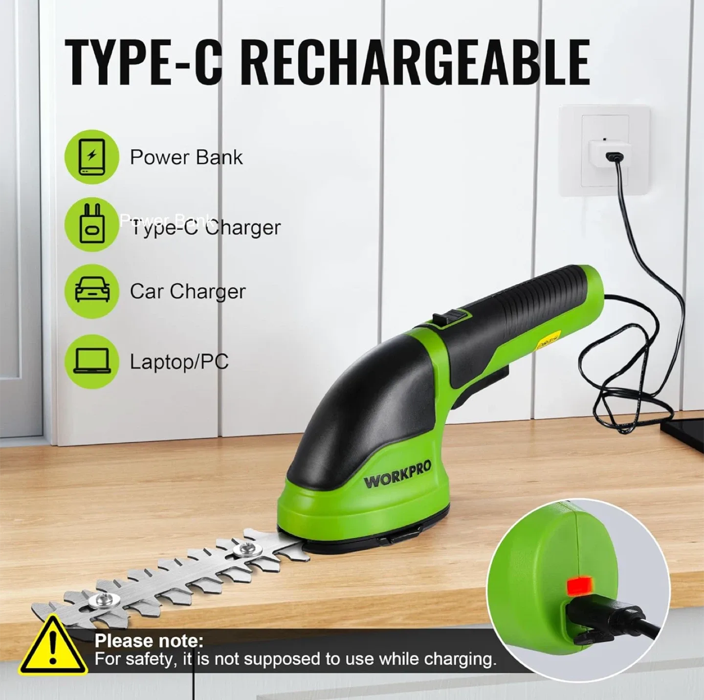 WORKPRO 2-in-1 Cordless Grass Shear/Hedge Trimmer  #Cleanout image indicator(6)