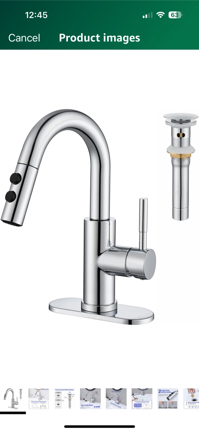 Chrome Pull Down Sprayer Kitchen Faucet - photo 2