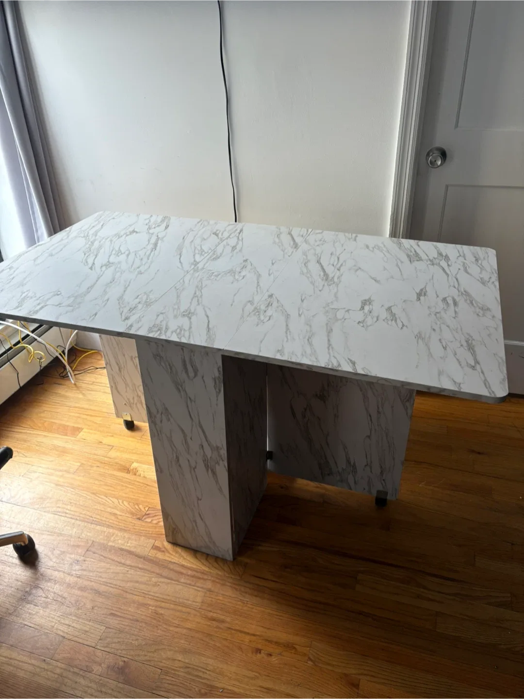 Marble Folding Dining Table on Wheels image indicator(5)