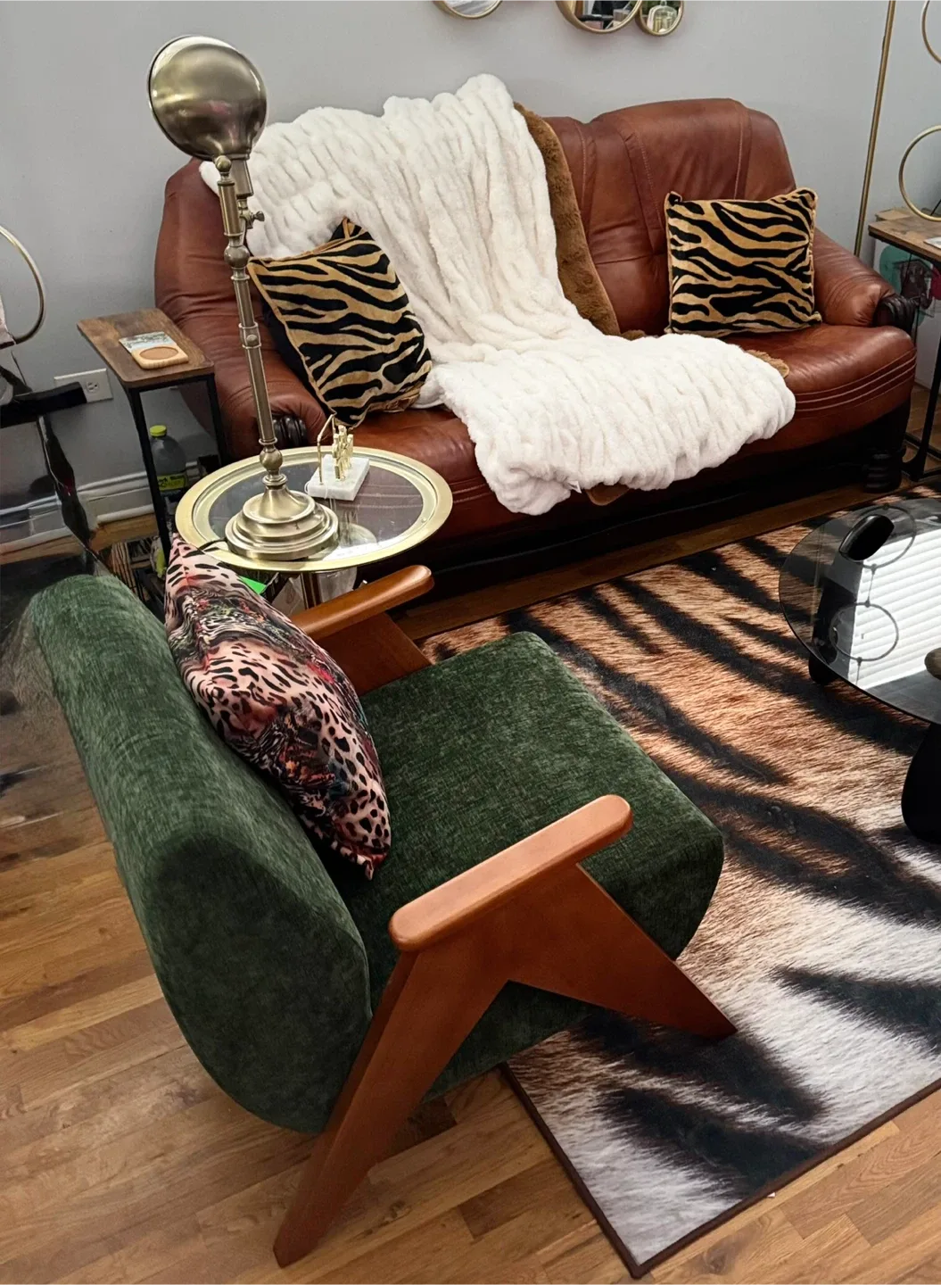 Brown Leather Sofa bed only