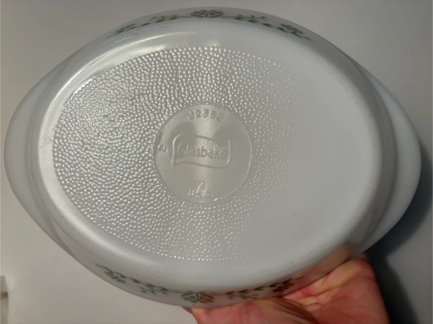 Glasbake Milk Glass Divided Serving Dish image indicator(3)