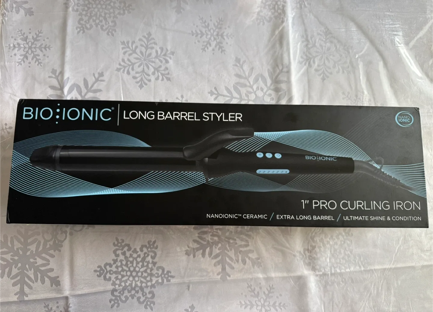 New! Bio Ionic Long Barrel Styler 1" Curling Iron