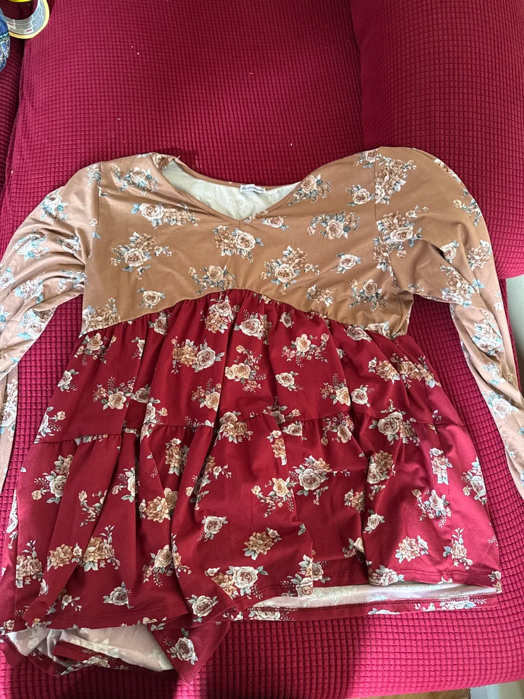 Floral Print Long Sleeve Dress