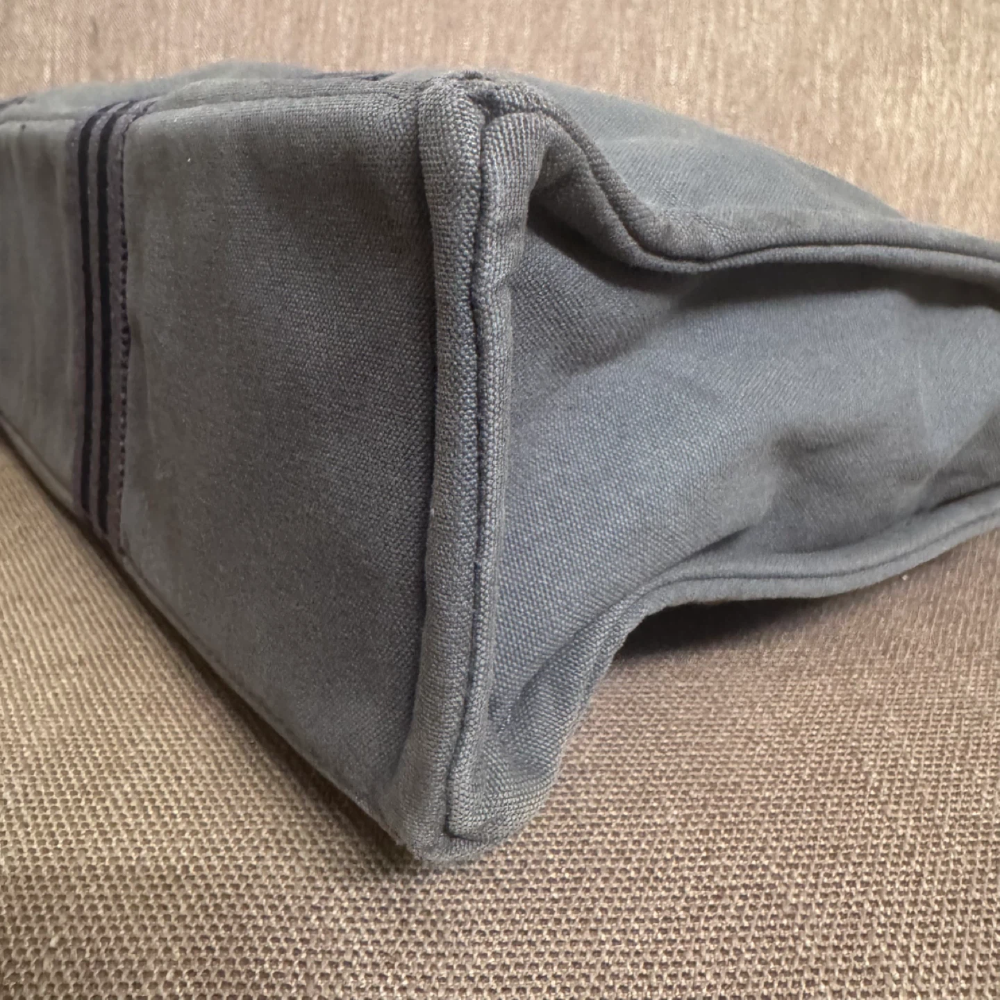 Hermès Grey Canvas Tote Bag - photo 3