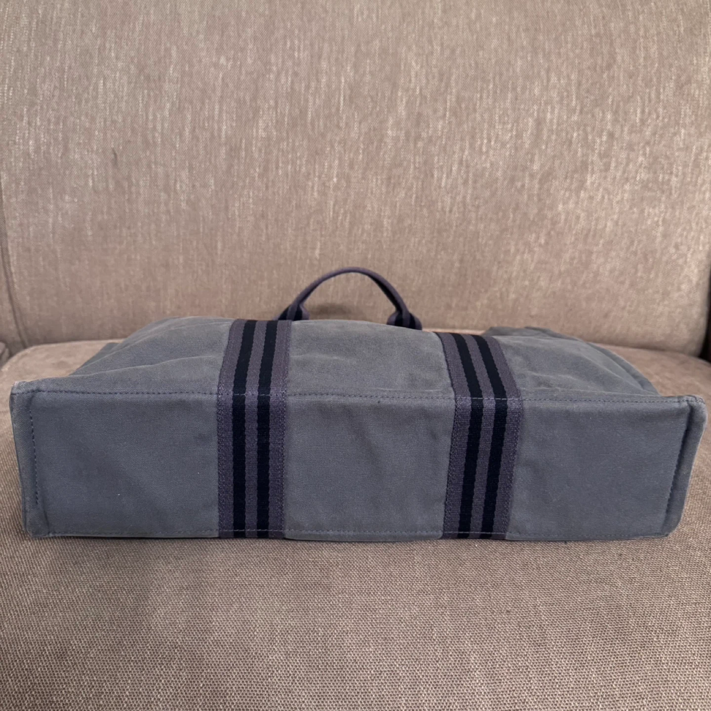 Hermès Grey Canvas Tote Bag - photo 4