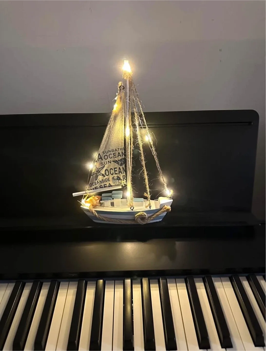 Decorative Sailboat with Lights